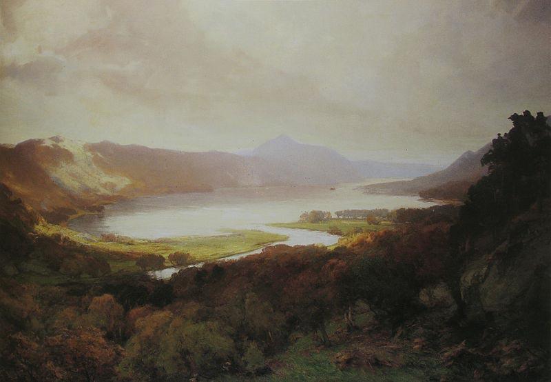 david farquharson,r.a.,a.r.s.a.,r.s.w Loch Lomond China oil painting art